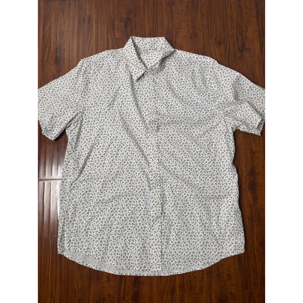 Denim & Supply Ralph Lauren Shirt Mens XL White Red Blue Flower Floral Button Up